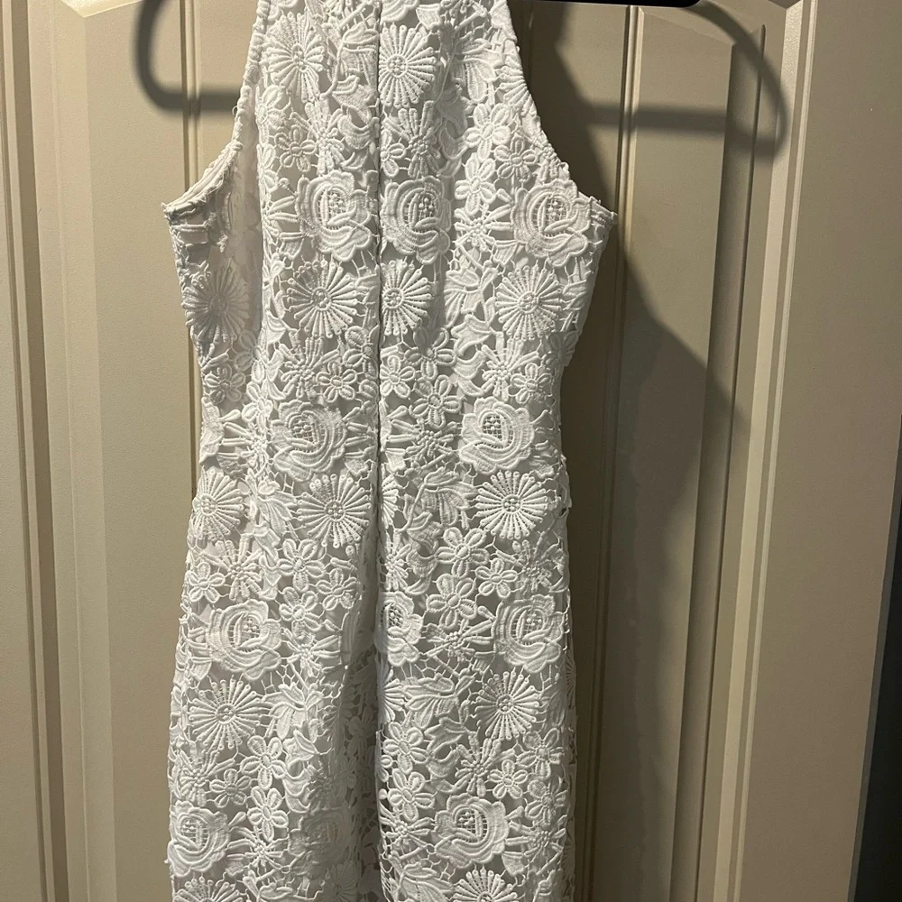 Lulu's White Floral Lace Mini Dress - Picture 2 of 3